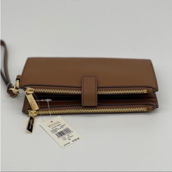 Michael Kors Double Zip Wallet Wristlet
Brown/Gold - Picture 8 of 11